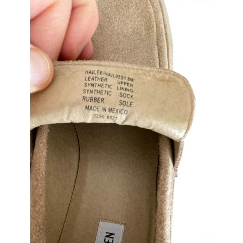 Steve Madden Hailee Women's 8 Sand Suede Lug‎ Sole Chunky Heel Loafer